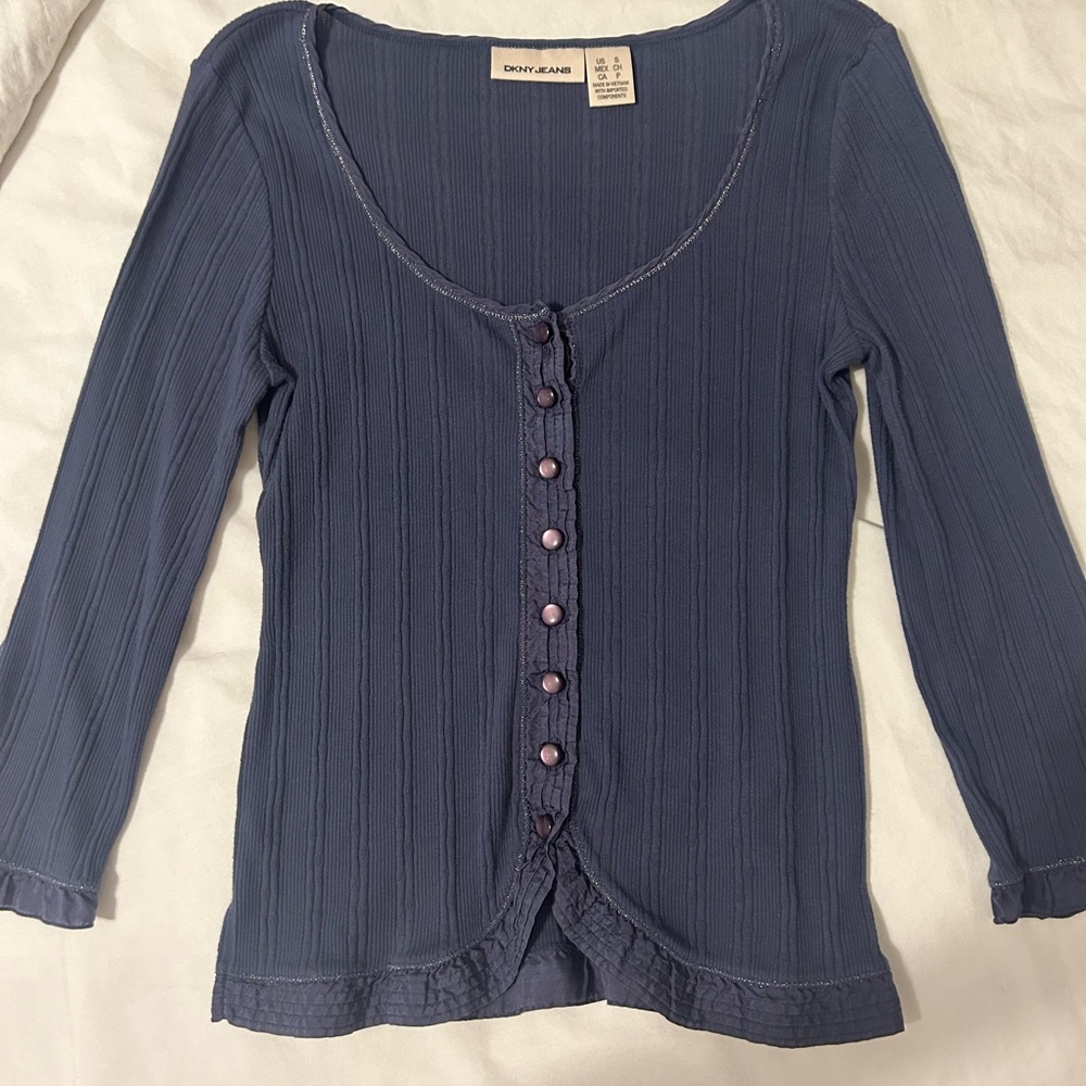 DKNY navy top, size small